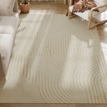 HOMCOM Covor Masina, 15 mm inalt, Versatil, Antialunecare, Crem | Aosom Romania imagine