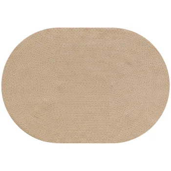 HOMCOM Covor pentru Living 170x120 cm Lavabil la Masina Tesut Manual Stil Rustic Covoras pentru Living Dormitor Bej | Aosom Romania imagine