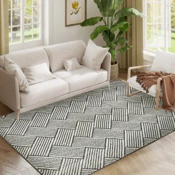 HOMCOM Covor salon 200 x 140 cm blana scurta lavabil la masina hipoalergenic pentru salon, dormitor, birou, gri | Aosom Romania imagine