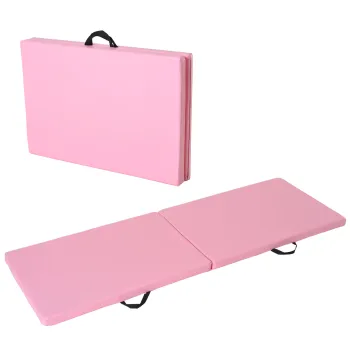 HOMCOM Covoras de Gimnastica Pliabil si Antiderapant 180x60x5 cm Roz | Aosom Romania imagine