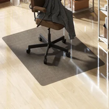 HOMCOM Covoras Transparent din Plastic Negru 120x90 cm pentru Scaun de Birou | Aosom Romania imagine