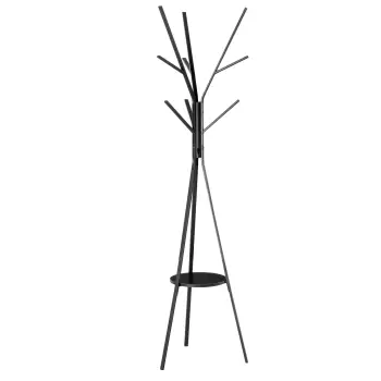 HomCom cuier design pom, 45x45x180 cm, metal negru | AOSOM RO imagine