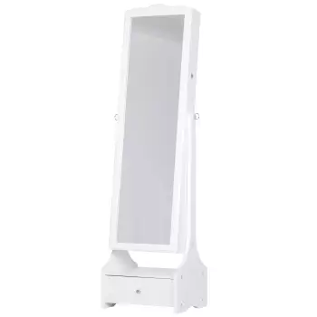 HomCom dulap pentru bijuterii, cu oglinda 45x36x150cm | AOSOM RO imagine