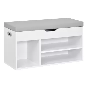 HOMCOM Dulap pentru Pantofi cu Banca de Depozitare si Compartimente Deschise imagine