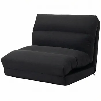 HOMCOM Fotoliu de podea canapea relax fotoliu convertibil in pat inclinabil 90? a 180? material - 70 x 72 x 56 cm - negru | Aosom Romania imagine