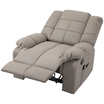 HOMCOM Fotoliu de Relaxare cu Masaj din Piele Artificiala imagine