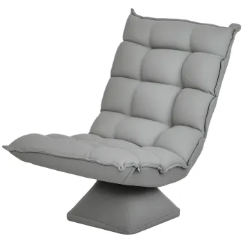 HOMCOM Fotoliu de sol paresos fotoliu relax fotoliu lounge design capitonat inclinare spatar reglabil pivotant 360? | Aosom Romania imagine