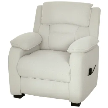 HOMCOM Fotoliu Electric Reclinabil 150? cu Suport pentru Picioare, Sezut Larg, Fotoliu Reclinabil Silentios, Port USB, Functie Memorie, Telecomanda, din Catifea, pentru Living, Bej | Aosom Romania imagine