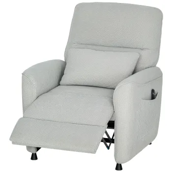 HOMCOM Fotoliu Relax Electric cu Masaj si Incalzire, Silentios, Reclinabil 150? in Cinila cu Perna, Functie de Memorie, 2 Telecomenzi, Suport pentru Picioare pentru Living si Birou, Gri | Aosom Romania imagine