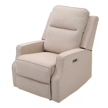 HOMCOM Fotoliu Relax Electric, Fotoliu Rabatabil 150? Modern cu USB pentru camera de zi, dormitor, bej, 84x94x102cm imagine