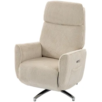 HOMCOM Fotoliu relax electric reglabil cu functie de recliner, 2 motoare, rotativ, fotoliu TV cu port USB | Aosom Romania imagine