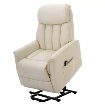 HOMCOM Fotoliu Relax Ridicare cu Telecomanda Reclinabil si Suport pentru Picioare imagine