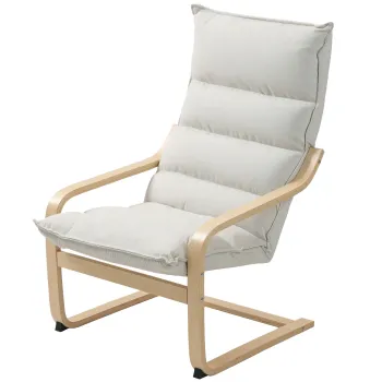 HOMCOM Fotoliu salon fotoliu de relaxare modern fotoliu camera cu brate incovoiate, perne, 67 x 83 x 105 cm, crem | Aosom Romania imagine