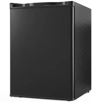 HOMCOM Frigider mic 72,5 L cu congelator, termostat reglabil, usa reversibila, 43 dB, negru | Aosom Romania imagine