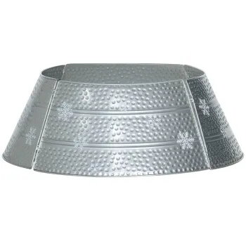 HOMCOM Fusta metalica pentru Brad Impermeabila Decoratiune pentru Petreceri Casa 66x66x23 cm Argintiu | Aosom Romania imagine