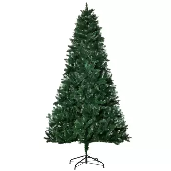 HOMCOM HOMCM Brad de Craciun Artificial Pliabil Baza Detasabila, 1046 Ramuri, din PVC si Otel, ?105x210cm, Verde imagine