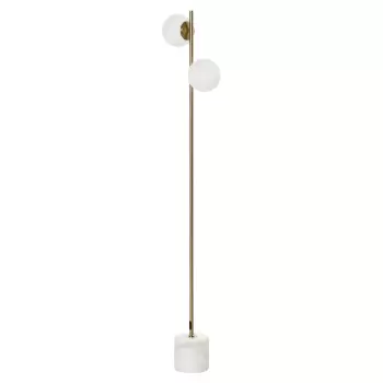 HomCom lampa de podea cu 2 abajururi, 35x35x165 cm, aurie | AOSOM RO imagine