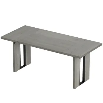 HOMCOM Masa de bucatarie in stil industrial pentru maxim 8 persoane Gri | Aosom Romania imagine