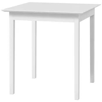 HOMCOM Masa de Bucatarie Masa Patrata, design modern, 75 cm x 75 cm x 76 cm, Alb | Aosom Romania imagine