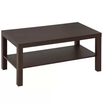 HomCom masa de cafea, din lemn, 90x45x40.5cm, castanie | AOSOM RO imagine