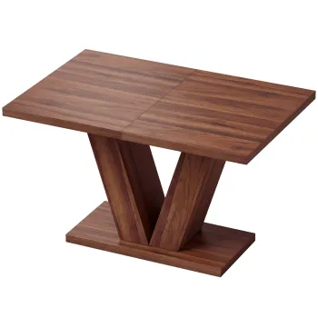 HOMCOM Masa de Dining Dreptunghiulara pentru 4 Persoane 120x80 cm Nuc | Aosom Romania imagine