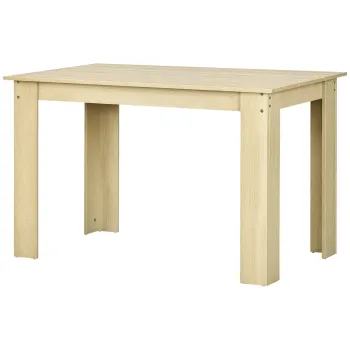 HOMCOM Masa de dining masa de bucatarie design modern cu placa mare pentru 2-4 persoane din lemn dim. 120L x 69l x 75H cm stejar | Aosom Romania imagine