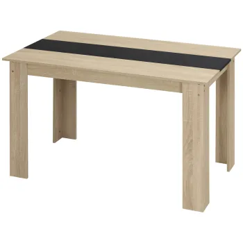 HOMCOM Masa de Dining pentru 4-6 Persoane, Masa de Bucatarie Moderna din Lemn, 120x69x75 cm, Lemn Natural | Aosom Romania imagine