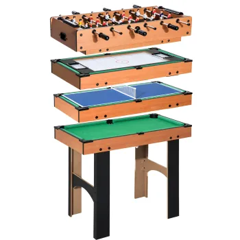 HOMCOM Masa de Jocuri 4 in 1 pentru Copii 6+ Ani, 87x43x73 cm, Multicolor | Aosom Romania imagine