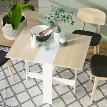 HomCom Masa de pranz moderna, masa de bucatarie, sufragerie, mobilier bucatarie 103x76x73.5cm | AOSOM RO imagine