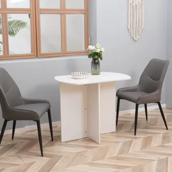 HOMCOM Masa de pranz pliabila pentru economisirea spatiului, masa de bucatarie si sufragerie din lemn | AOSOM RO imagine