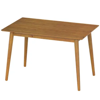 HOMCOM Masa de sufragerie, blat mare, 4-6 persoane, lemn, dim. 120L x 75l x 76H cm | Aosom Romania imagine