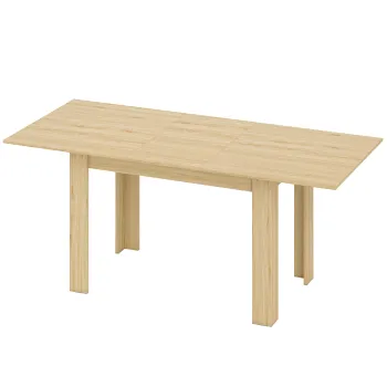HOMCOM Masa extensibila, 140-180 cm, finisaj lemn natural, pentru 6-8 persoane | Aosom Romania imagine