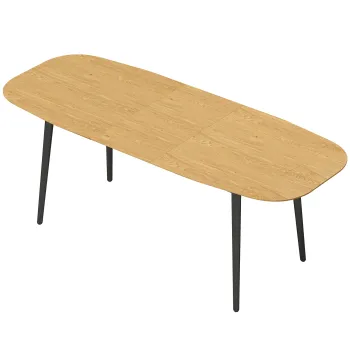 HOMCOM Masa extensibila dreptunghiulara pentru 6-8 persoane, masa de bucatarie 160-200 cm cu polita, maro | Aosom Romania imagine