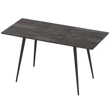 HOMCOM Masa extensibila, masa extensibila pentru 6-8 persoane, masa de bucatarie cu picioare solide din otel | Aosom Romania imagine