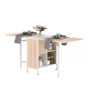 Homcom Masa pliabila cu 4 Compartimente, mobilier pentru bucatarie | Aosom Ro imagine