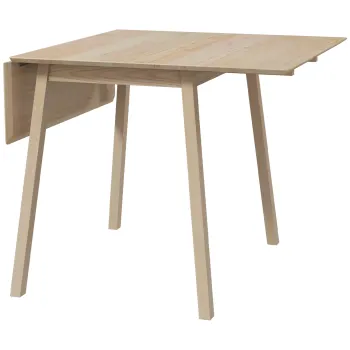 HOMCOM Masa Plianta cu Economie de Spatiu cu 2 Clapete, Masa pentru 2-4 Persoane din Lemn de Pin, 110x86x75 cm, Lemn Natural imagine