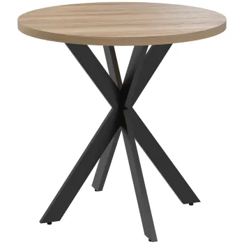 HOMCOM Masa rotunda 75 x 75 cm pentru 2-4 persoane, masa moderna cu picioare in cruce Maro | Aosom Romania imagine