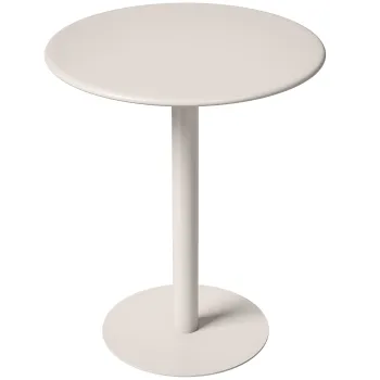 HOMCOM Masa rotunda de bucatarie pentru 2 persoane cu cadru din otel, economisitoare de spatiu, 60 x 60 x 72 cm, bej | Aosom Romania imagine
