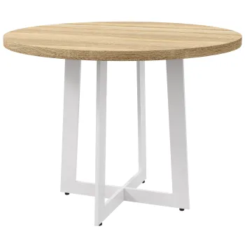 HOMCOM Masa rotunda pentru 4 persoane, masa de bucatarie moderna  imagine