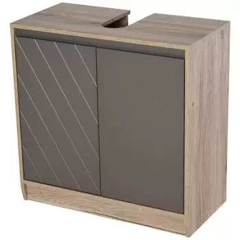 HomCom masca pentru chiuveta din MDF, 60x30x60cm, gri | AOSOM RO imagine