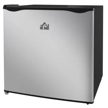HOMCOM Mini Congelator 35L cu Raft Detasabil si Usa Reversibila, Mini Frigider din Otel si Plastic, 47x44.2x48.8cm, Alb | Aosom Romania imagine