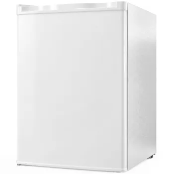 HOMCOM Mini-frigider cu compartiment congelator, termostat reglabil, frigider mic, cu o singura usa, 72,5 L, alb | Aosom Romania imagine