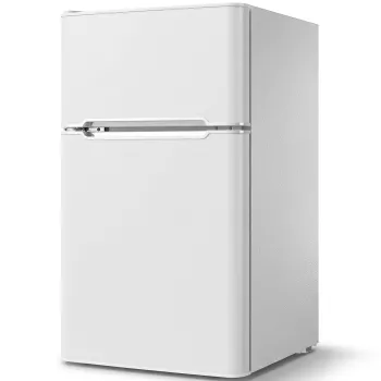 HOMCOM Mini-frigider cu congelator 2-usi cu termostat reglabil Frigider mic pentru bauturi 90L Alb | Aosom Romania imagine