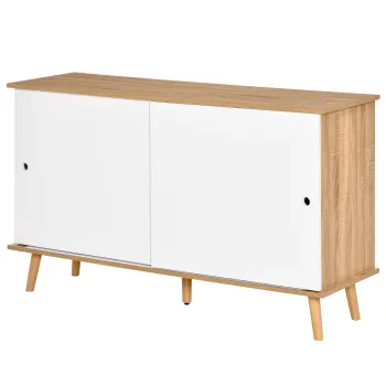 HOMCOM mobilier bucatarie modern, 130x40x74.5cm, alb | AOSOM RO imagine