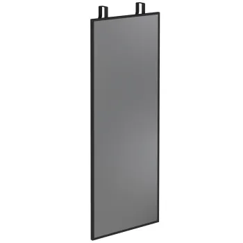 HOMCOM Oglinda de perete dreptunghiulara pentru usa, oglinda decorativa mare pentru dormitor din sticla temperata 110 x 40 cm, negru | Aosom Romania imagine
