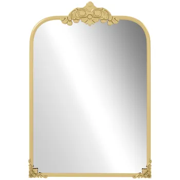 HOMCOM Oglinda de Perete, eleganta, 60x3x87cm, Auriu | Aosom Romania imagine