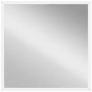 HOMCOM Oglinda de perete patrata 50 x 50 cm, rama din lemn alb, ideala pentru baie, living sau dormitor | Aosom Romania imagine