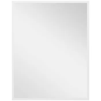 HOMCOM Oglinda Dreptunghiulara de Baie 70x90 cm Oglinda de Perete Decorativa pentru Living Antreu Hol Orizontala sau Verticala Alba | Aosom Romania imagine