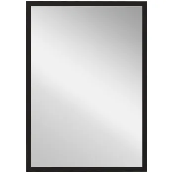 HOMCOM Oglinda Dreptunghiulara pentru Baie 50x70 cm Oglinda de Perete Decorativa pentru Living Intrare Hol Orizontala sau Verticala Negru | Aosom Romania imagine