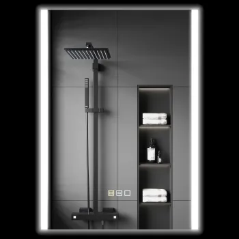 HOMCOM Oglinda LED 50x70 Antiaburire Touch IP44 | Aosom Romania imagine